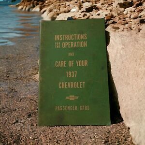 Instructions for the Operation and Care‎ of Your 1937 Chevrolet Car Booklet Vtg.